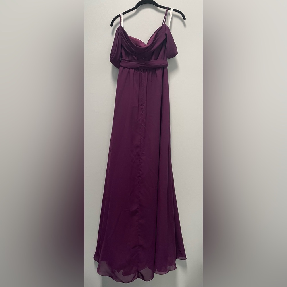 JJ’s House Chiffon Bridesmaid Dress in Grape- M - Picture 5 of 7